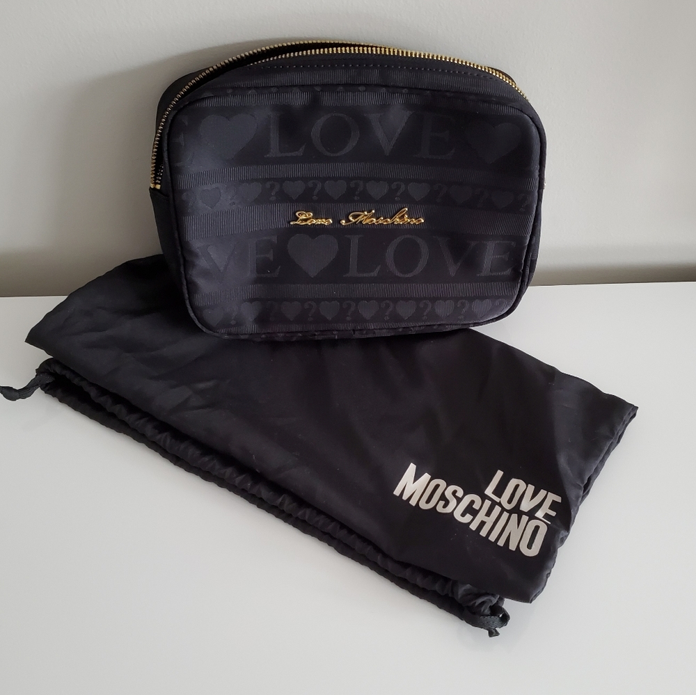 Like New! Love Moschino Nylon Makeup Bag/ Clutch - Picture 5 of 5